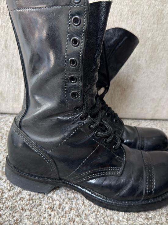 Vintage Corcoran 1500 Black Leather Jump Boots Mens 9 EE Made in USA 10\
